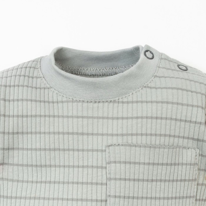 Футболка Крошка, Я BASIC LINE, рост 74-80 см, полоска серая Футболка Крошка, Я BASIC LINE, рост 74-80 см, полоска серая