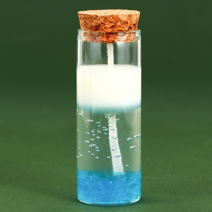 Новогодняя свеча в колбе &laquo;Новый год: Сияние звезд&raquo;, лёгкий аромат