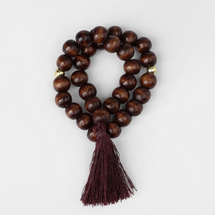 Чётки деревянные «Православные» 31 бусина с кисточкой, цвет коричневый Чётки деревянные «Православные» 31 бусина с кисточкой, цвет коричневый