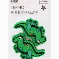 Термоаппликация &laquo;Дракоша&raquo;, 7.5&times;5.5 см, зелёная