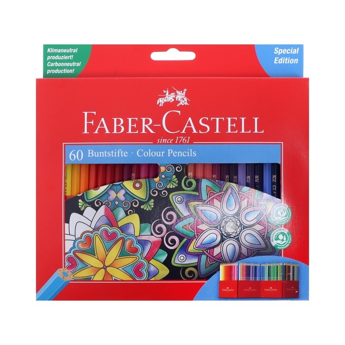 Карандаши 60 цветов Faber-Castell «Замок» шестигранный корпус, подарочная коробка Карандаши 60 цветов Faber-Castell «Замок» шестигранный корпус, подарочная коробка