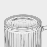 Кружка стеклянная &laquo;Вертикаль&raquo;, 320 мл