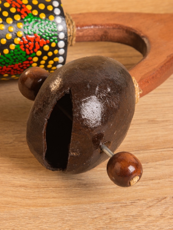 Сувенирный музыкальный инструмент "Маракас двойной" махагон, кокос, 25х15х6 см