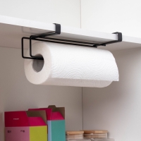 Держатель для полотенец навесной Доляна, 27&times;7,5&times;9,5 см, чёрный