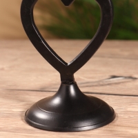 Подсвечник на 1 свечу "Купидон" латунь, черный с золотом 7х7,5х16,5 см