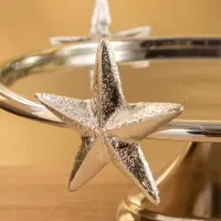 Тортовница со стеклянной крышкой "Звёзды" алюминий 21х21х23 см