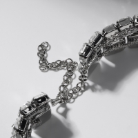 Чокер-колье &laquo;Сияние&raquo; дуэт, цвет белый в серебре, 36 см