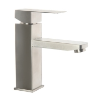 Смеситель для раковины ZEIN Z2942, картридж 40 мм, короткий излив, нерж сталь, сатин Смеситель для раковины ZEIN Z2942, картридж 40 мм, короткий излив, нерж сталь, сатин