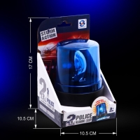 Сирена «Полицейская», синяя, свет, звук сирены, магнитное основание Сирена «Полицейская», синяя, свет, звук сирены, магнитное основание