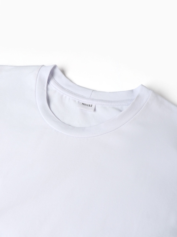 Футболка мужская однотонная MINAKU OVERSIZE FIT: цвет белый, р-р 46