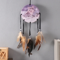 Ловец снов 2 "Стая волков на снегу" круг d=16 см Ловец снов 2 "Стая волков на снегу" круг d=16 см