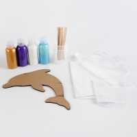 Набор для творчества. Флюид арт. Рисование акрилом &laquo;Удивительный дельфин&raquo;