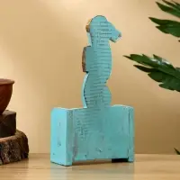 Календарь настольный "Морской конёк" дерево 11х5х19 см, цв. бирюзовый