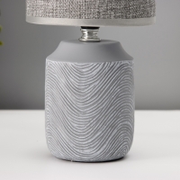 Настольная лампа с абажуром RISALUX &laquo;Румини&raquo;, Е14, 40 Вт, серый, 13&times;13&times;27 см