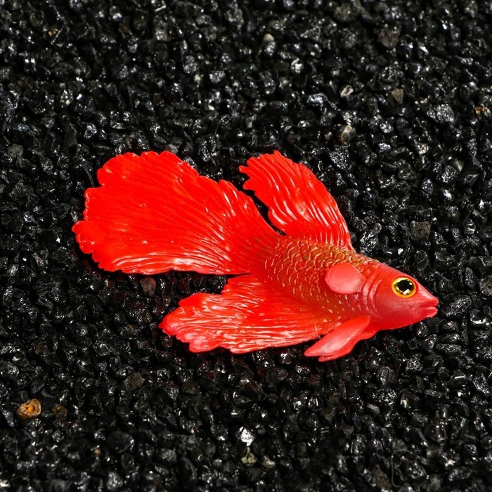 Декор для аквариума Декор для аквариума "Бойцовая рыбка" силиконовая, с неоновым эффектом, 8 х 1,5 х 5,2 см, кра 71088