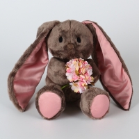 Мягкая игрушка &laquo;Li с цветами&raquo;, заяц, 25 см