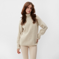 Джемпер женский MINAKU: Casual Collection цвет бежевый, размер 52 Джемпер женский MINAKU: Casual Collection цвет бежевый, размер 52