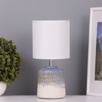 Лампа настольная "Ичиго" 1х40Вт Е14 синий/серый 13х13х25см