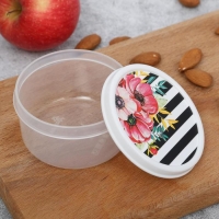 Ланч-бокс круглый &laquo;Цветы&raquo;, 150 мл