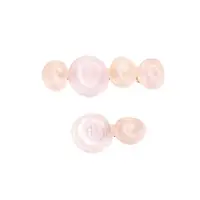 Зажим для волос "Адель" (набор 2 шт) 6,5 и 4 см, розовый