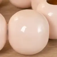 Подсвечник на 4 свечи "Бусы" с 8 сферами розовый 19х19х5,5 см