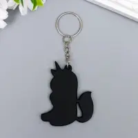 Брелок акрил "Единорожек с пончиком" 5,8х4,5 см