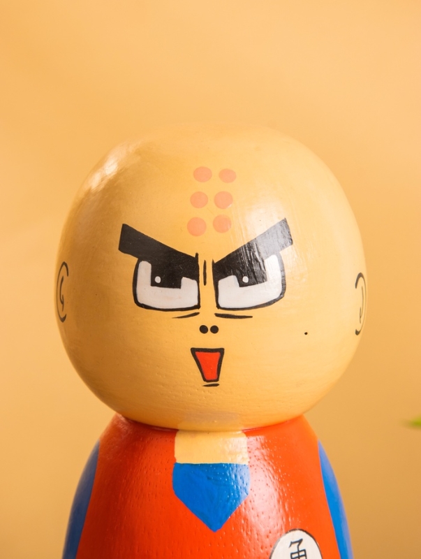 Деревянная кукла кокеши "Курилин" 9х9х21 см