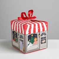 Коробка подарочная новогодняя складная «Волшебного нового года», 12 х 12 х 12 см, Новый год Коробка подарочная новогодняя складная «Волшебного нового года», 12 х 12 х 12 см, Новый год