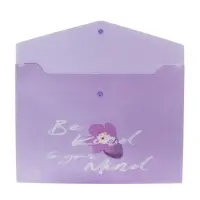 Папка-конверт на кнопке формат А4 180мкр блестящая МИКС Сиреневый стиль  (штрихкод на штуке)   10843