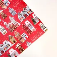 Бумага упаковочная крафтовая &laquo;Снежный город&raquo;, 50 х 70 см