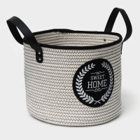 Корзина для хранения LaDо́m Sweet home, ручное плетение, 31&times;31&times;24 см, цвет белый