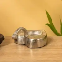 Подсвечник с ручкой "Сердце" алюминий 12х9,5х5,5 см