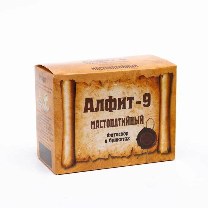 Чайный напиток Алфит-9 мастопатийный, 60 брикетов по 2 г Чайный напиток Алфит-9 мастопатийный, 60 брикетов по 2 г
