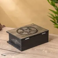 Шкатулка "Цветок жизни" 19х15х7 см, МДФ