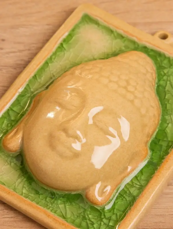 Подставка под благовония &laquo;Будда&raquo;, 11&times;9&times;3 см, керамика, зелёно-коричневая