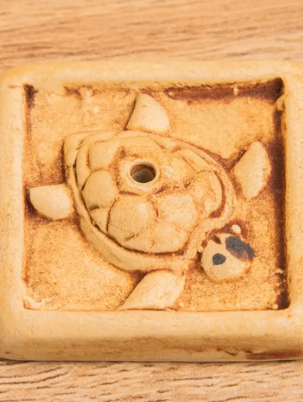 Подставка под благовония "Черепашка на песке" керамика, цв. бежевый, 4х4х0,5 см