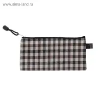 Папка-конверт "Шотландка" А65, на молнии, МИКС