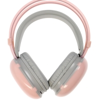 Наушники полноразмерные Mybit W-33, RGB подсветка, BT5.3, 800 мАч, Type-C, розовые
