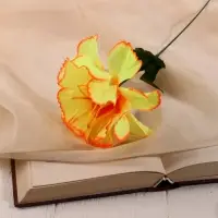 Цветы искусственные &laquo;Бегония криспа&raquo;, h=27 см, d=11 см, жёлтые