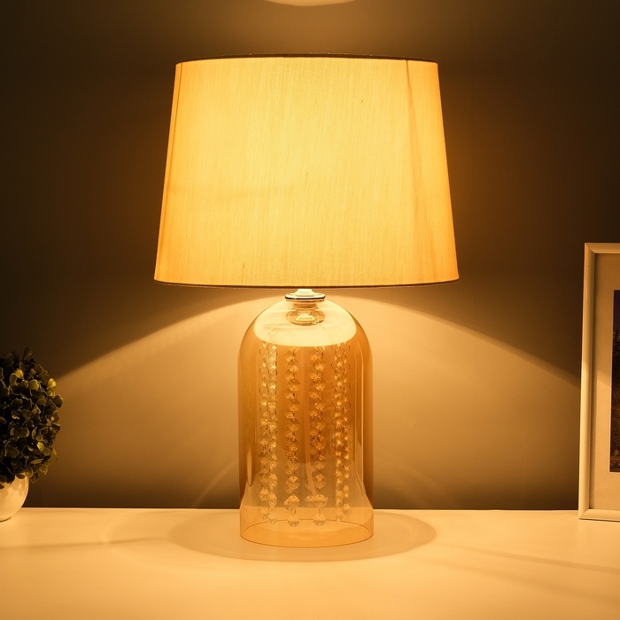 Настольная лампа с абажуром RISALUX &laquo;Фолио&raquo;, Е27, 40 Вт, 33&times;33&times;56 см