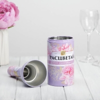 Коробка жестяная в форме бутылки шампанского &laquo;Расцветай&raquo;