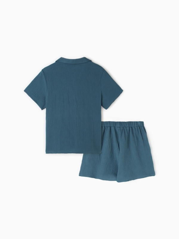 Комплект женский (рубашка, шорты) KAFTAN Basic р. 44-46 синий