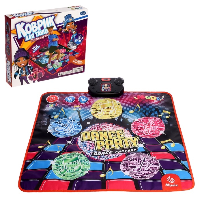 Музыкальный коврик &laquo;Для танцев&raquo;, 90 &times; 90 см, 3+