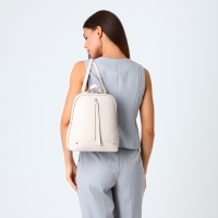 Рюкзак городской из искусственной кожи на молнии, цвет бежевый Рюкзак городской из искусственной кожи на молнии, цвет бежевый