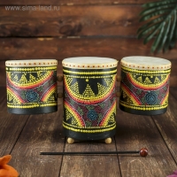 Сувенирный музыкальный инструмент "Барабаны тройные" 33х17х11 см МИКС Сувенирный музыкальный инструмент "Барабаны тройные" 33х17х11 см МИКС