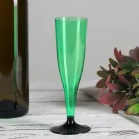 Бокал одноразовый для шампанского &laquo;Флютэ&raquo;, 100 мл, пластик, МИКС