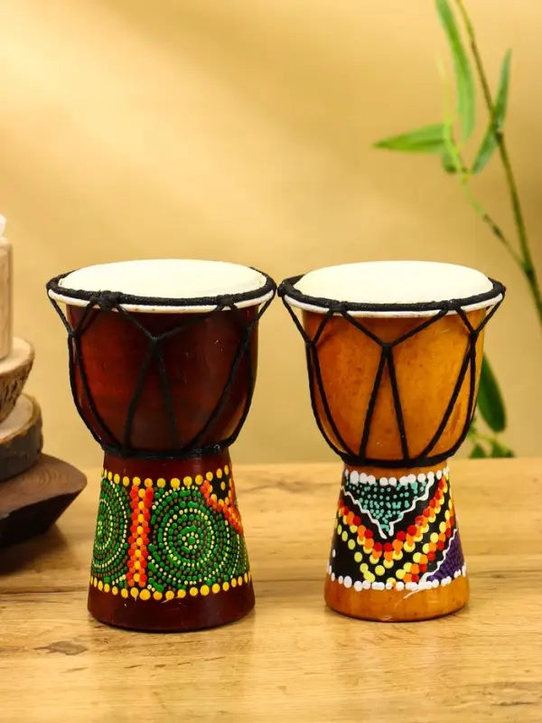 Сувенирный музыкальный инструмент "Барабан Джембе" махагон, 9х9х15 см, МИКС