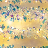 Гирлянда &laquo;Мишура&raquo; 1 м роса, IP20, перламутровая нить, 22 LED, 6 слоёв, d=5 см, батарейки CR2032х2 (в комплекте), свечение тёплое белое