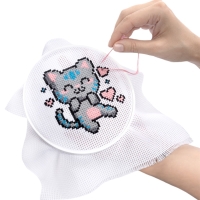 Набор для творчества. Вышивка "Счастливый котик" (с пяльцами) 05622