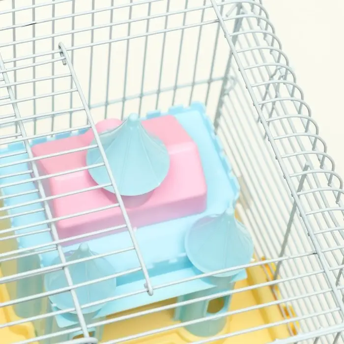 Клетка для грызунов "Пижон", укомплектованная с замком, 27 х 21 х 31 см, жёлтая